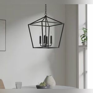 NEW allen + roth Lane 4 Transitional Metal Square Hanging Pendant Light $130